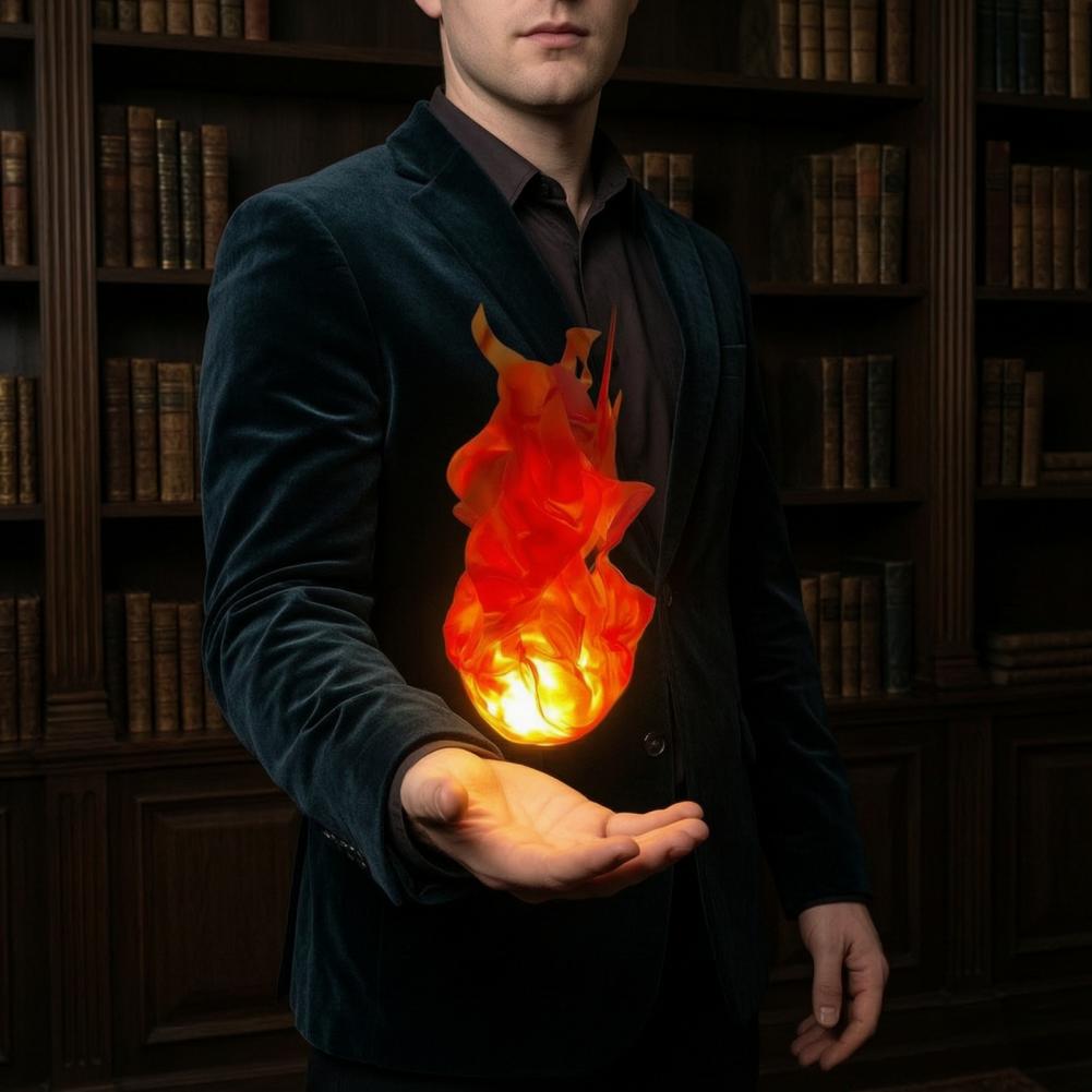 Cosplay Fireball Prop - Cosplay-Feuerball-Requisiten, Cosplay-Atmosphärenlicht, schwebender Feuerball, LED-Leuchtfackel, batteriebetrieben
