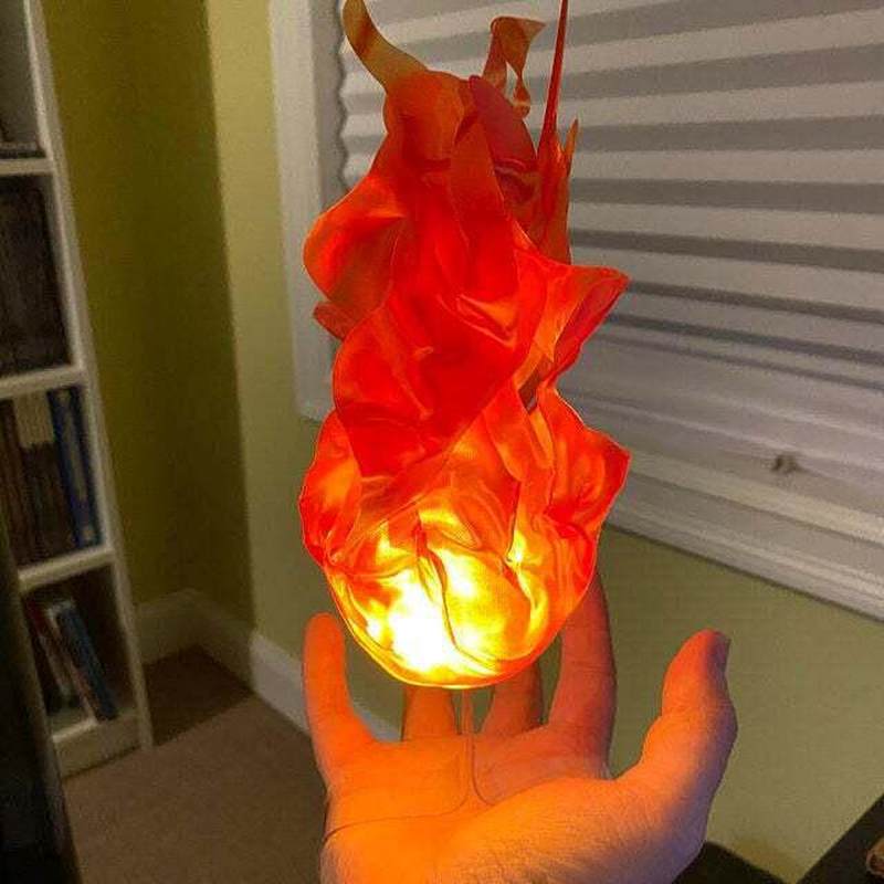 Cosplay Fireball Prop - Schwebende Feuerkugel LED Leuchtende Flammen-Requisite Scherzartikel