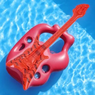 Easy Cosplay Prop - Aufblasbare Gitarren-Requisite, hochwertiges Material, kompakte Größe,