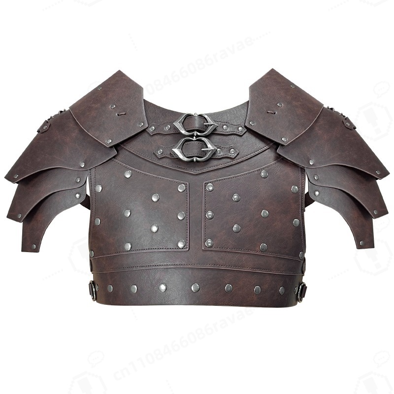 Cosplay Prop - Mittelalterliche Nieten-Schulter- und Brustpanzerung Wikinger-Geschirr Halloween