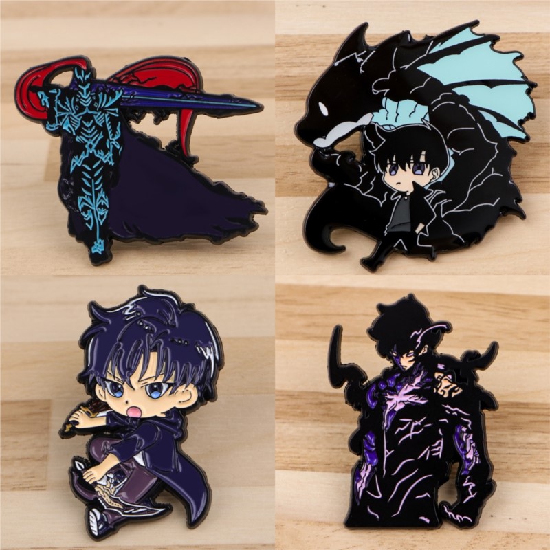 Cosplay Prop Dagger - Dunkelton-Schatten-Monsterschwert Q Cartoon-Junge Emaille-Pins Coole Figuren-Anstecknadel