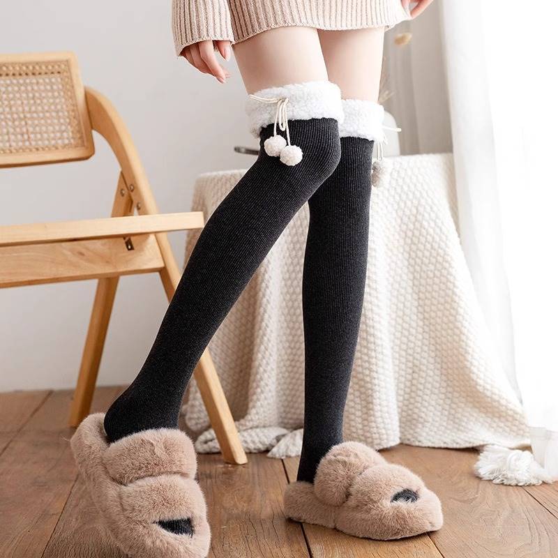 Thermoplastic Pellet - Überknielange Socken Lange Oberschenkelhohe Damenstrümpfe Warme