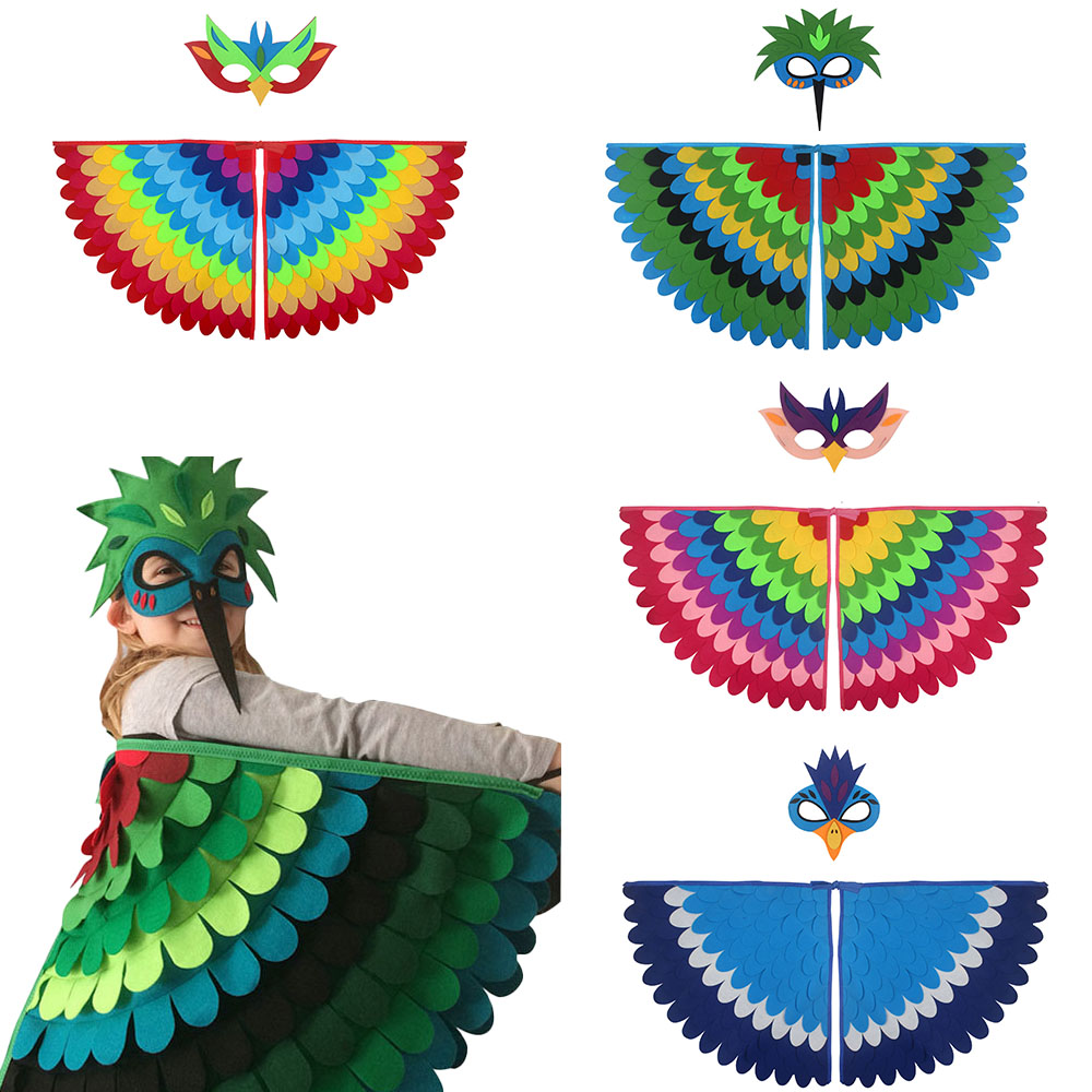 Cosplay Prop Patterns - Niedliches Eulenflügel-Kostüm mit Pfauenmuster, Filzumhang und