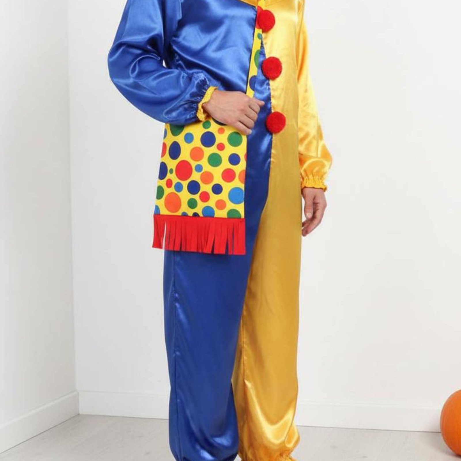 Easy Cosplay Prop - Clown-Kostüm-Set, lustige Party-Requisiten, Kreispunkte-Clown-Outfit, einfach zu