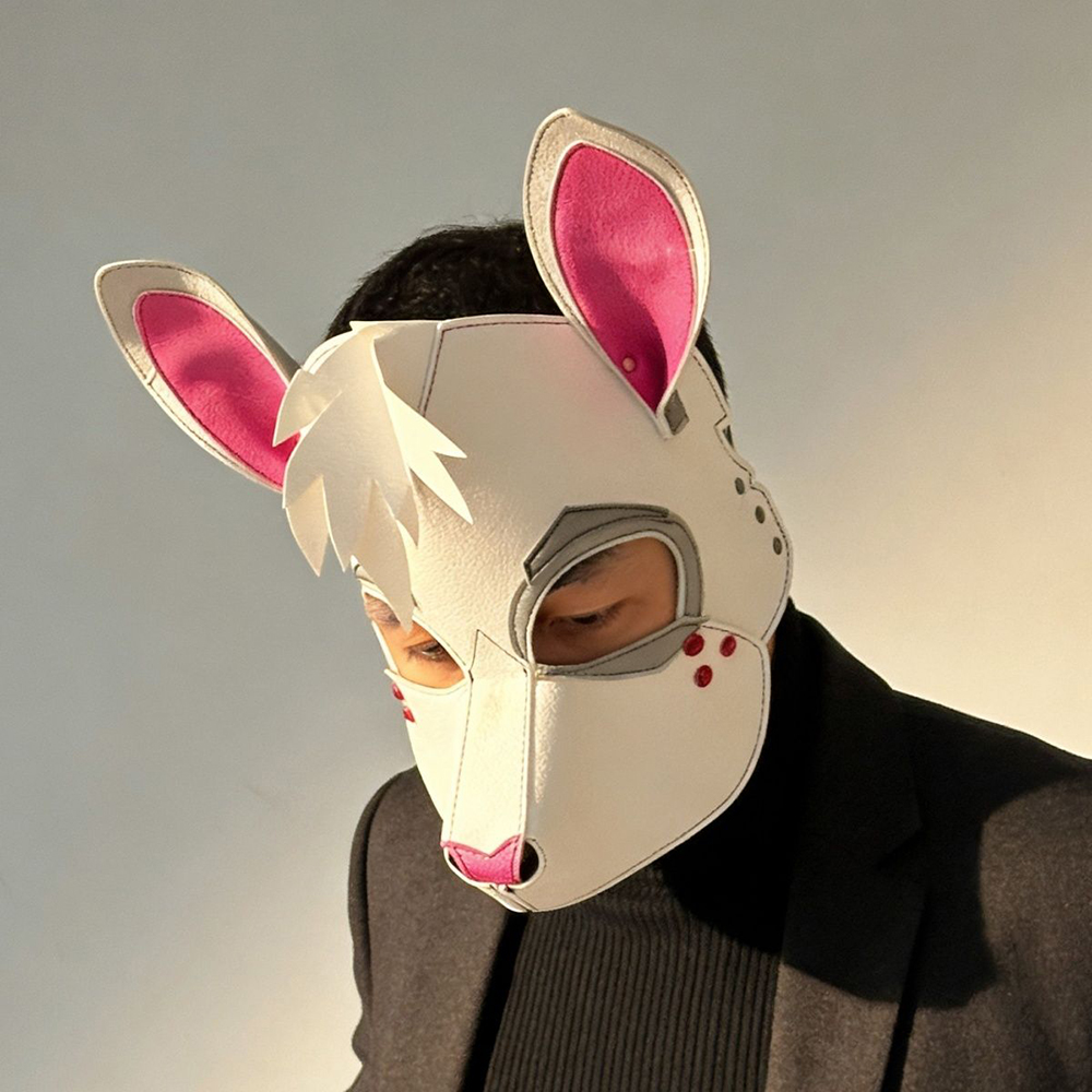 Punk Hasenmaske Weißes Hasenmu – Cosplay Prop Patterns Bewertung und Preis